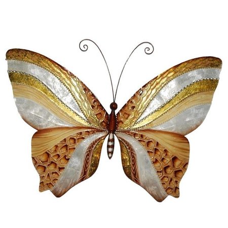 ECO STYLE HOME Eangee Home Design esh169 Wall Butterfly with Copper & Pearl m2055